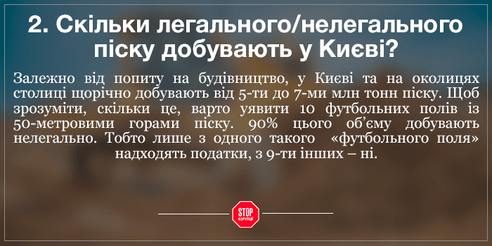 Як крадуть пісок і що з цим робити