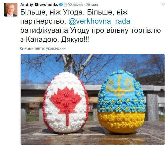 Рада прийняла важливе рішення про Зону вільної торгівлі з Канадою