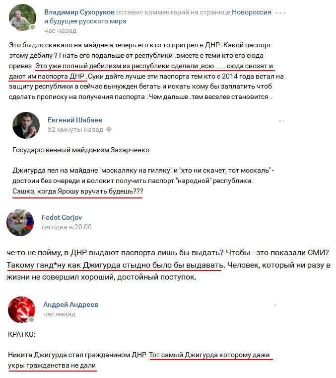 Мережа вибухнула у відповідь на отримання Джигурдою паспорта ''ДНР''