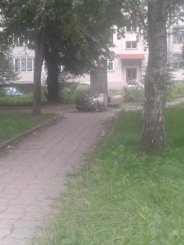 На Львівщині зруйнували пам'ятник Пушкіну