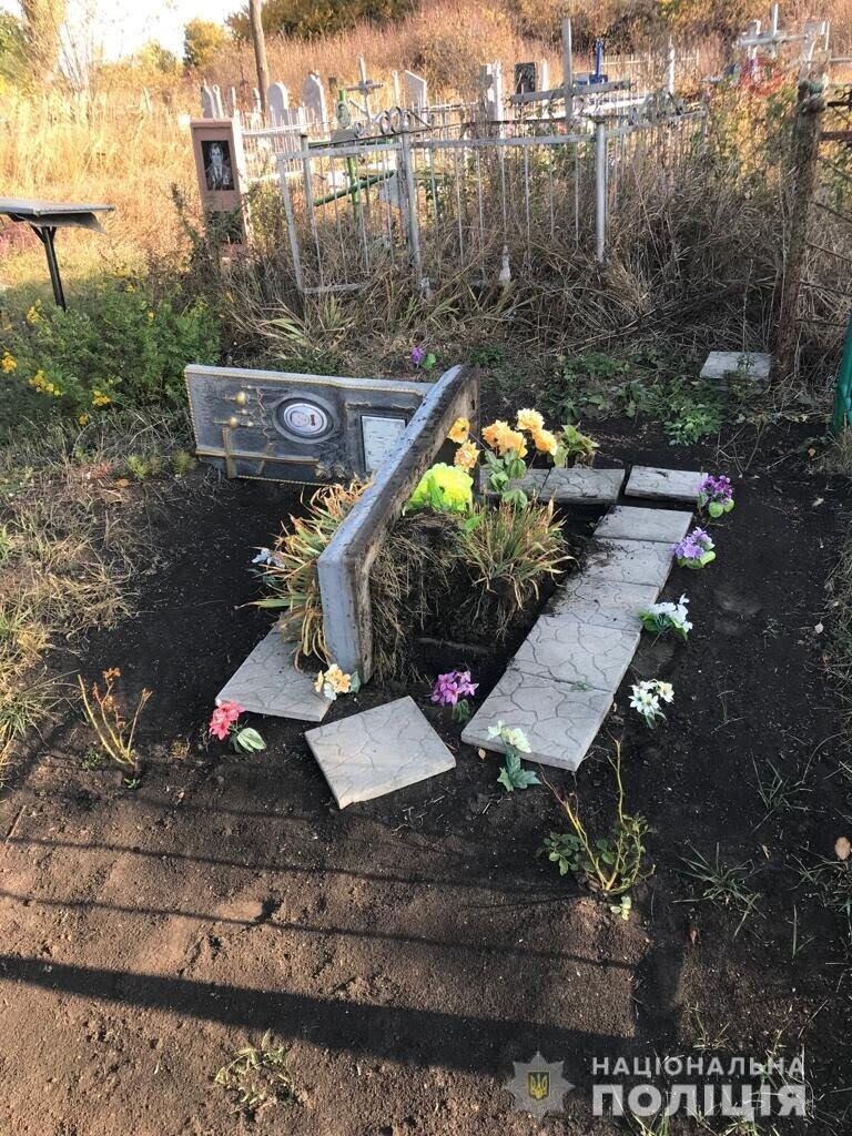 Ходив і трощив могили: у Дніпропетровській області спіймали вандала