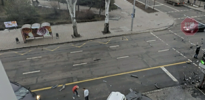 У центрі Донецька сталося ДТП, є постраждалий (фото)