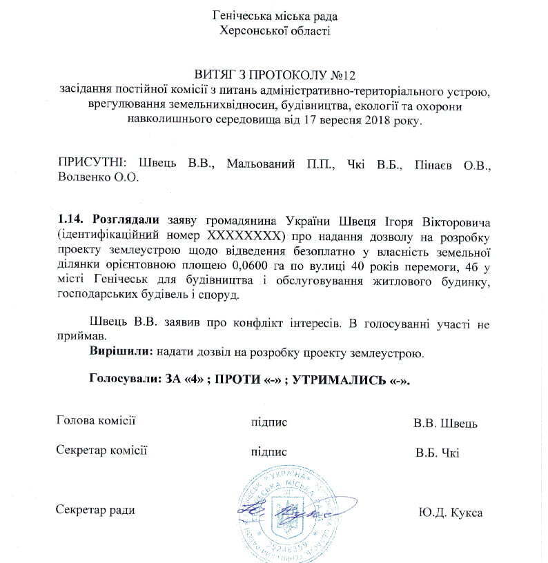 «І рибку з’їсти, і на конячці покататися»: як обійти закон та виділити сину ділянку – ноу-хау від депутата з Генічеська