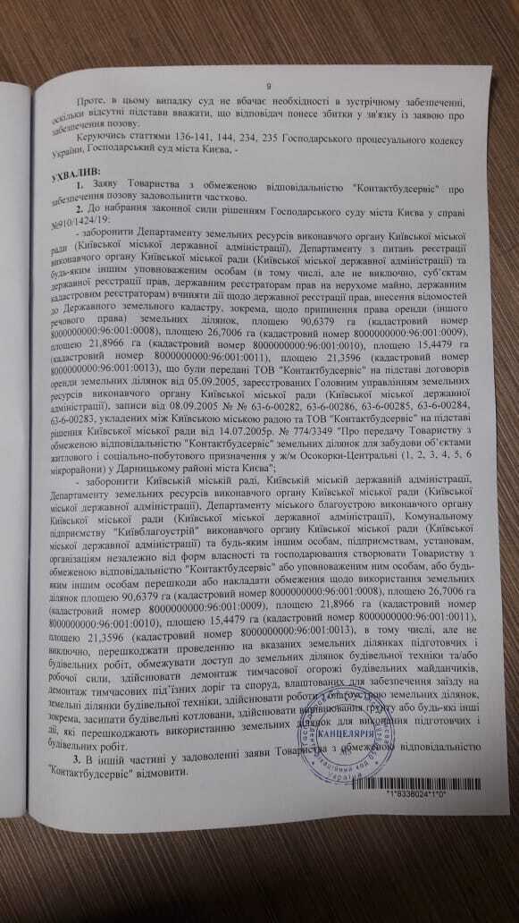 Суд заборонив київській владі перешкоджати забудовнику на Осокорках