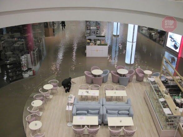 Потоп біля столичного ТЦ: 7 людей з опіками в лікарні (фото)