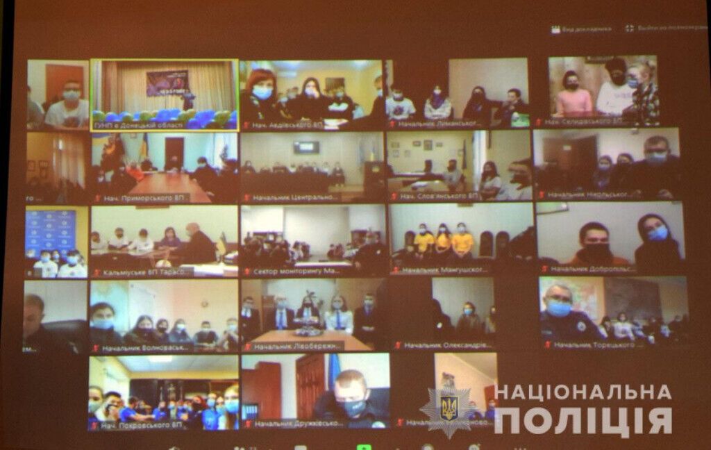 Керівництво поліції Донеччини привітало дітей з «Ліги майбутніх поліцейських» з п’ятиріччям