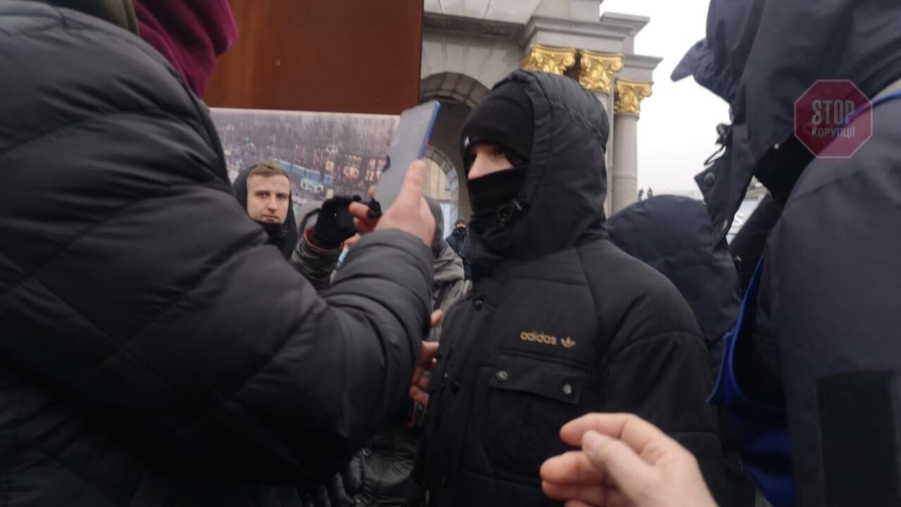 На акції ФОПів затримали провокатора з газовим балончиком. Фото: СтопКор.