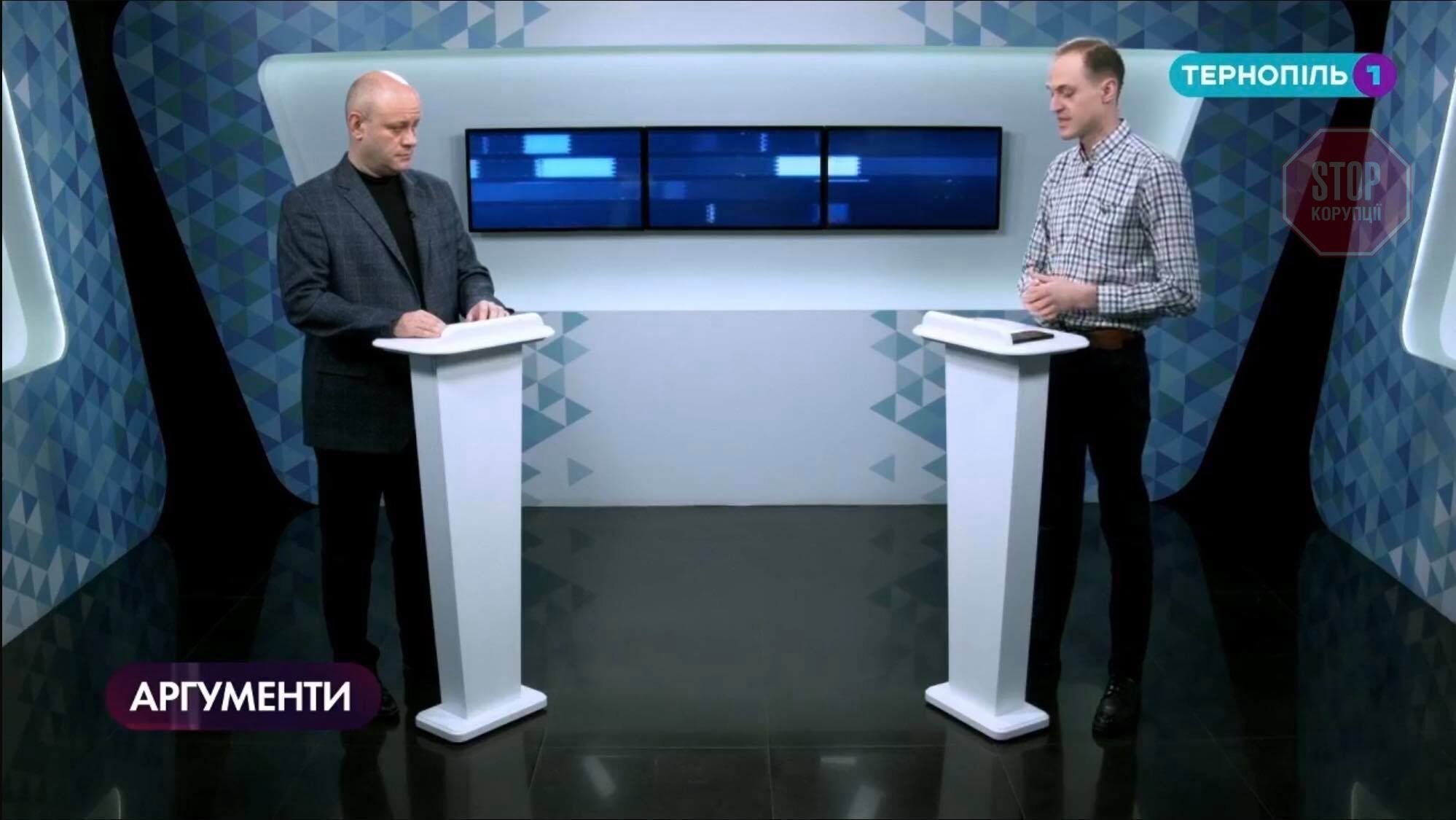 Гість програми ''Аргументи'' на телеканалі «Тернопіль-1» - Микола Сивирин. Скріншот: СтопКор