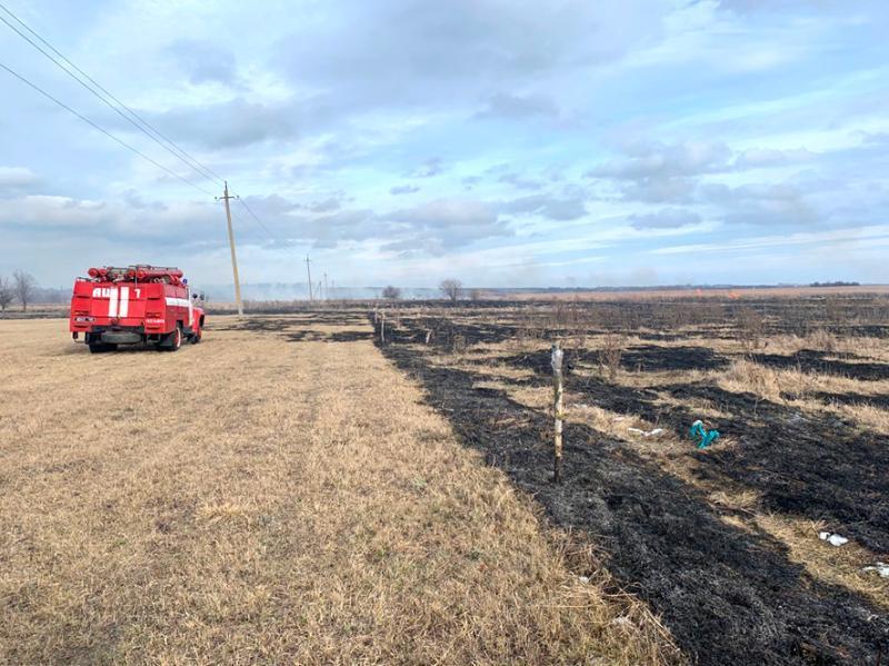 Полтавська область: рятувальники ліквідували пожежу на відкритій території
