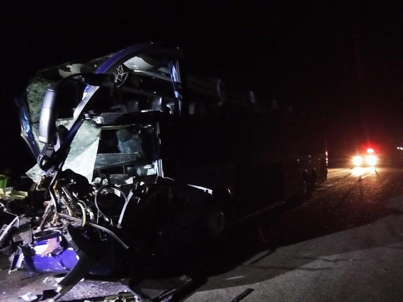 Миколаївська область: внаслідок зіткнення рейсового автобуса та вантажівки постраждало 17 осіб