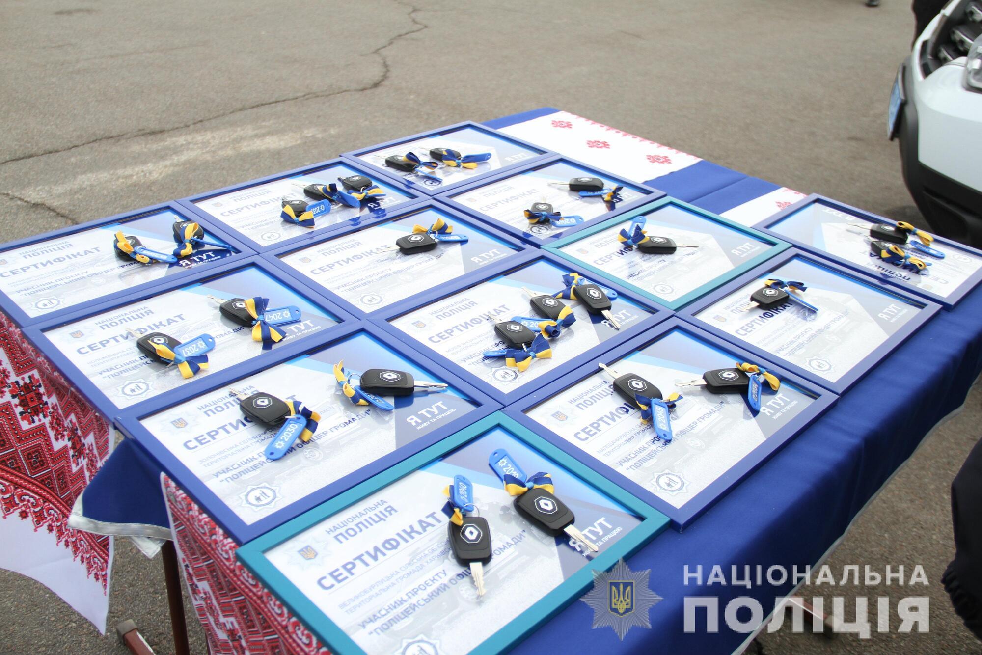 Начальник харківської поліції передав ключі від 26 службових автомобілів «Renault Duster» поліцейським офіцерам громади