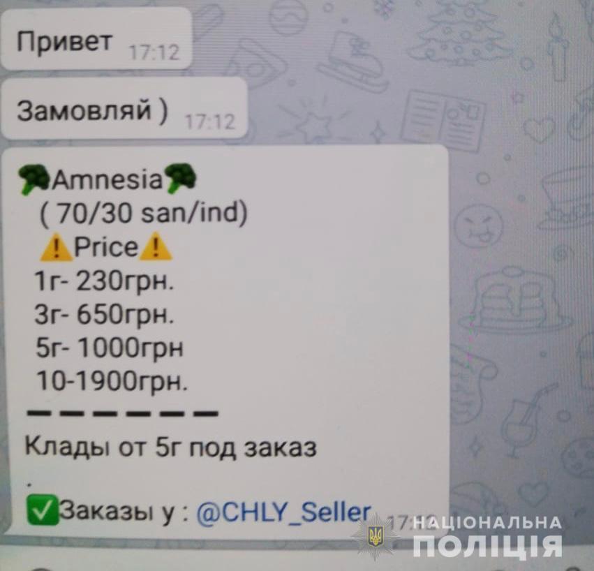 На Київщині поліція ліквідувала черговий Telegram-канал з продажу наркотиків