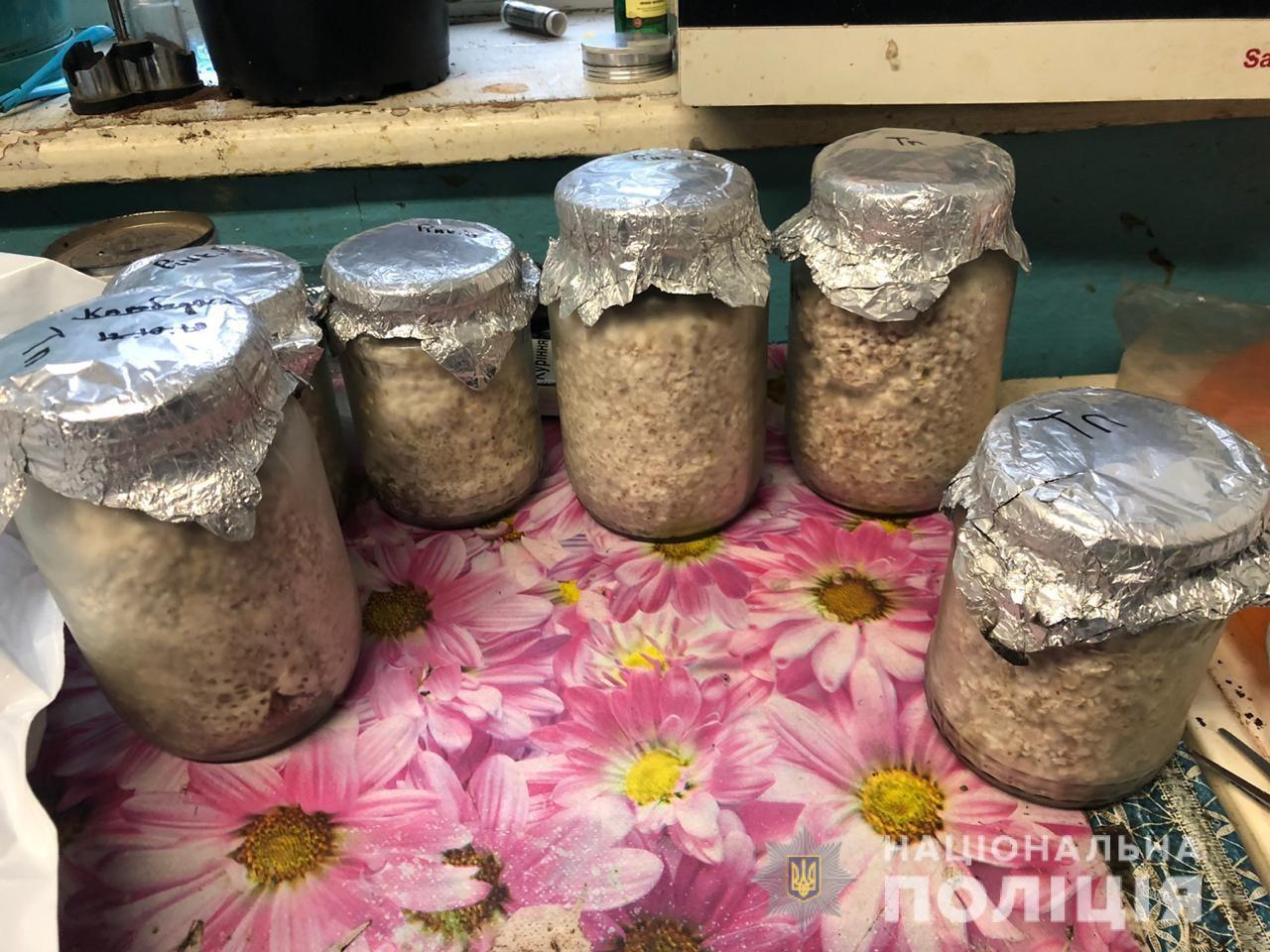 На Дніпропетровщині поліцейські затримали наркозбувачів, які облаштували будинок під вирощування галюциногенних грибів