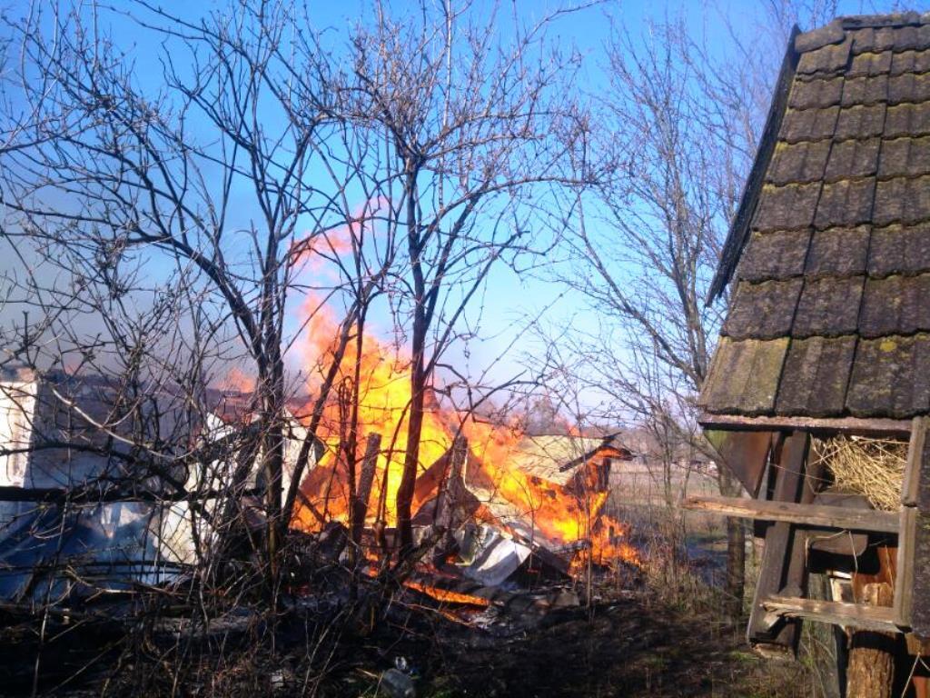 Житомирська область: згоріло 2 оселі, вогонь з яких перекинувся на господарчі будівлі