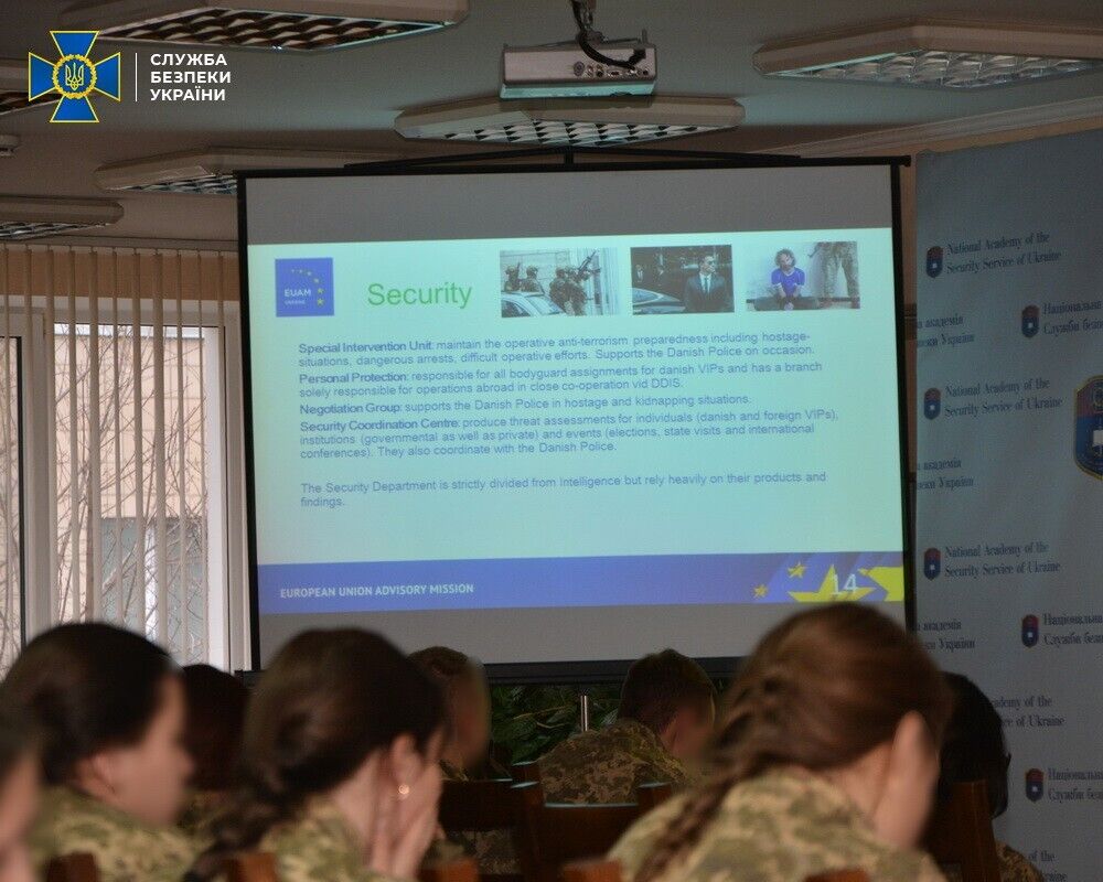 Радники КМЄС з Польщі та Данії провели майстер-класи для курсантів Академії СБУ