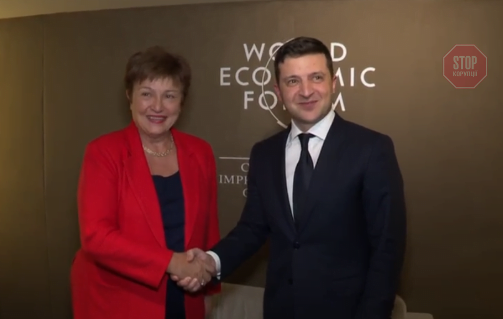  Президент Володимир Зеленський із главою МВФ Кристаліною Георгієвою Фото: Офіс президента України