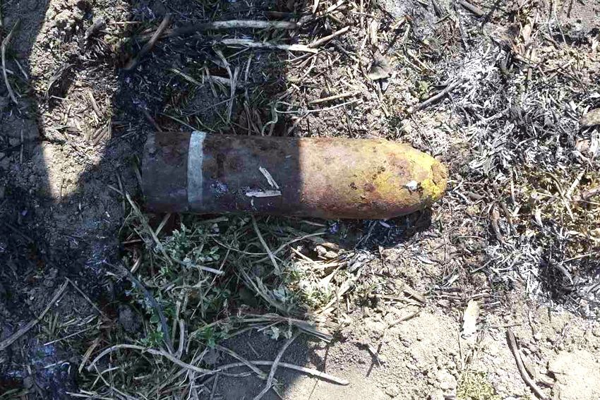 На Хмельниччині піротехніки знищили артилерійський снаряд калібру 76 мм часів Другої світової війни