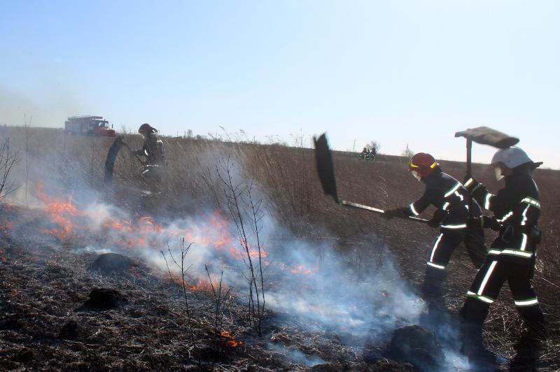 За минулу добу надзвичайники Хмельниччини 9 разів гасили пожежі на відкритих територіях