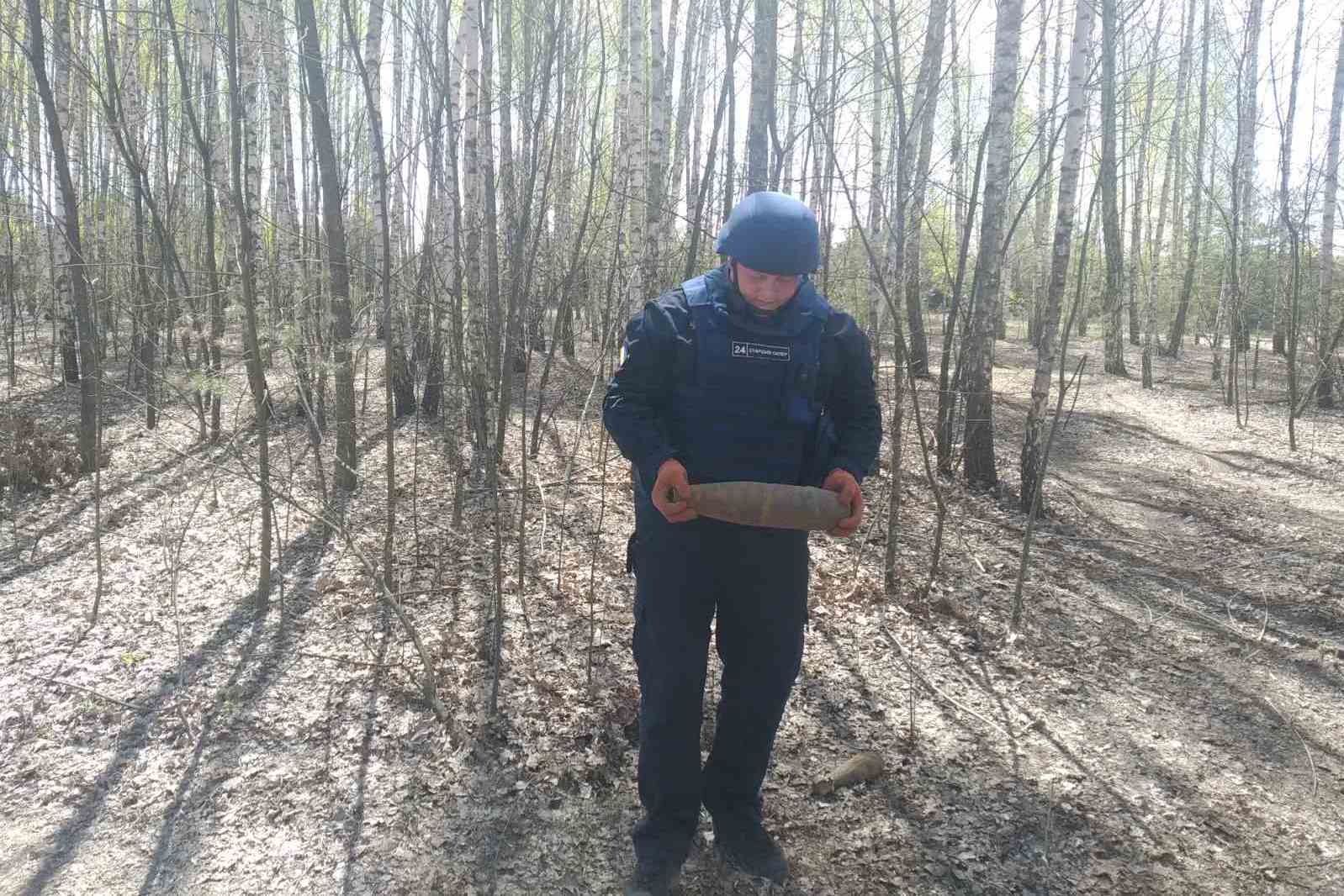 Чернігівські піротехніки ДСНС знищили артилерійський снаряд та мінометну міну часів Другої світової війни
