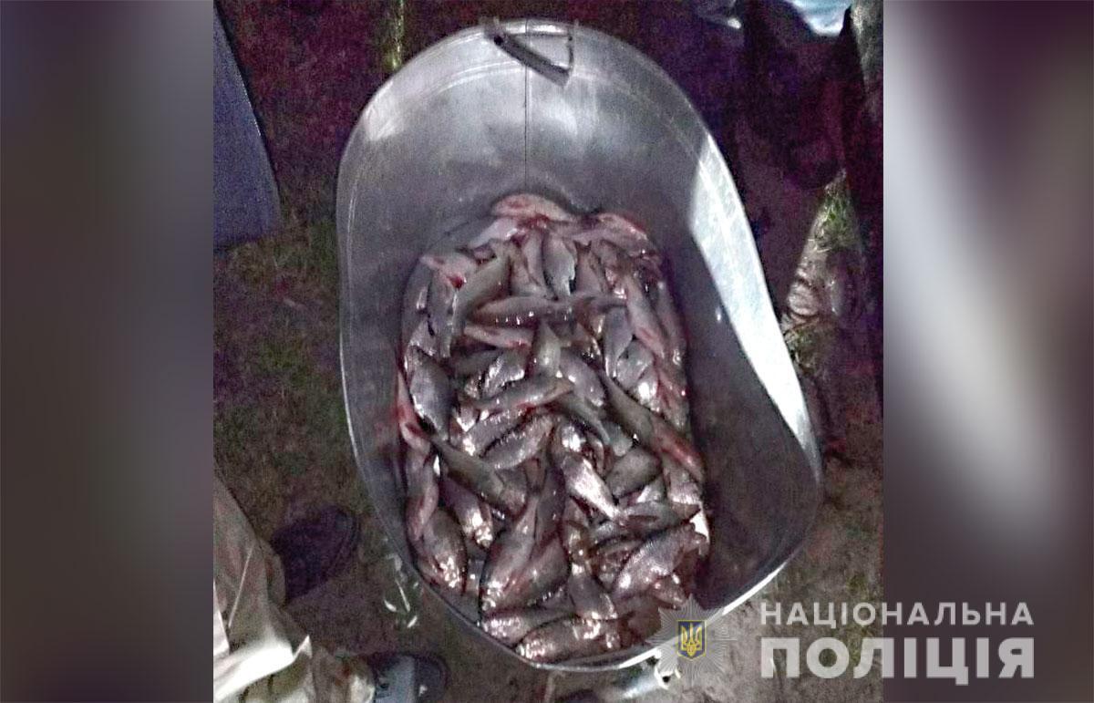 На Полтавщині минулої доби поліція спільно з рибоохоронними патрулями вилучила у браконьєрів понад 100 кілограмів риби&nbsp;