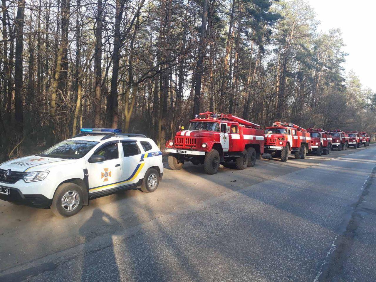 Зведений підрозділ Кіровоградського гарнізону вирушив на допомогу по гасінню лісової пожежі на Житомирщині