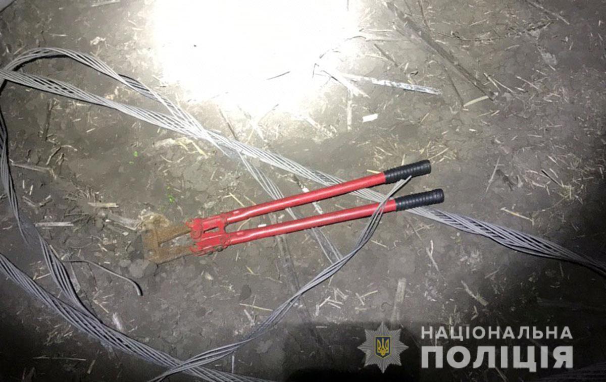 Поліцейські Донеччини затримали учасників злочинної групи, які викрали кабель на мільйон гривень