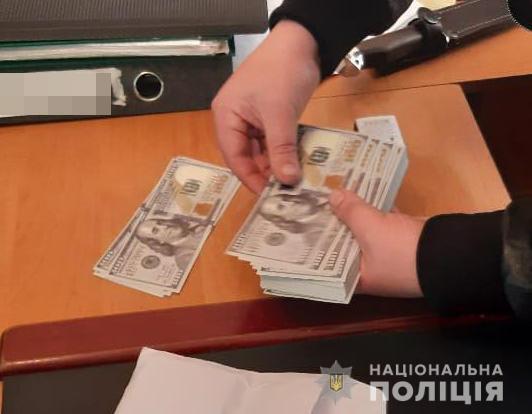 На Житомирщині поліцейські затримали працівника фіскальної служби з  12 000 доларів США хабара