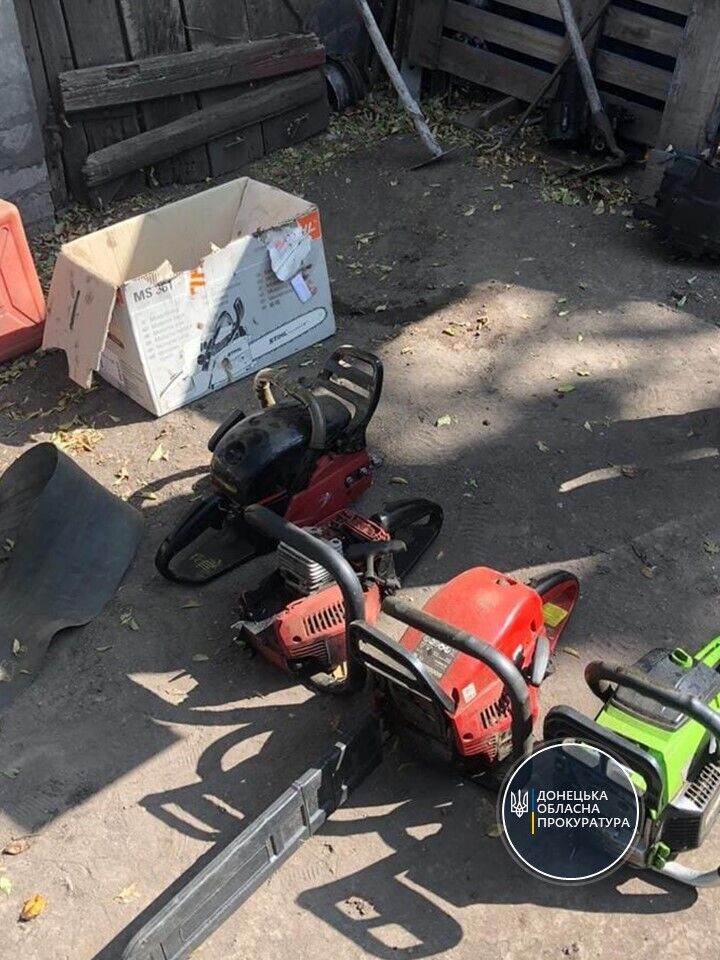 Викрито групу осіб на Донеччині, яка займалась незаконною порубкою дерев (ФОТО)