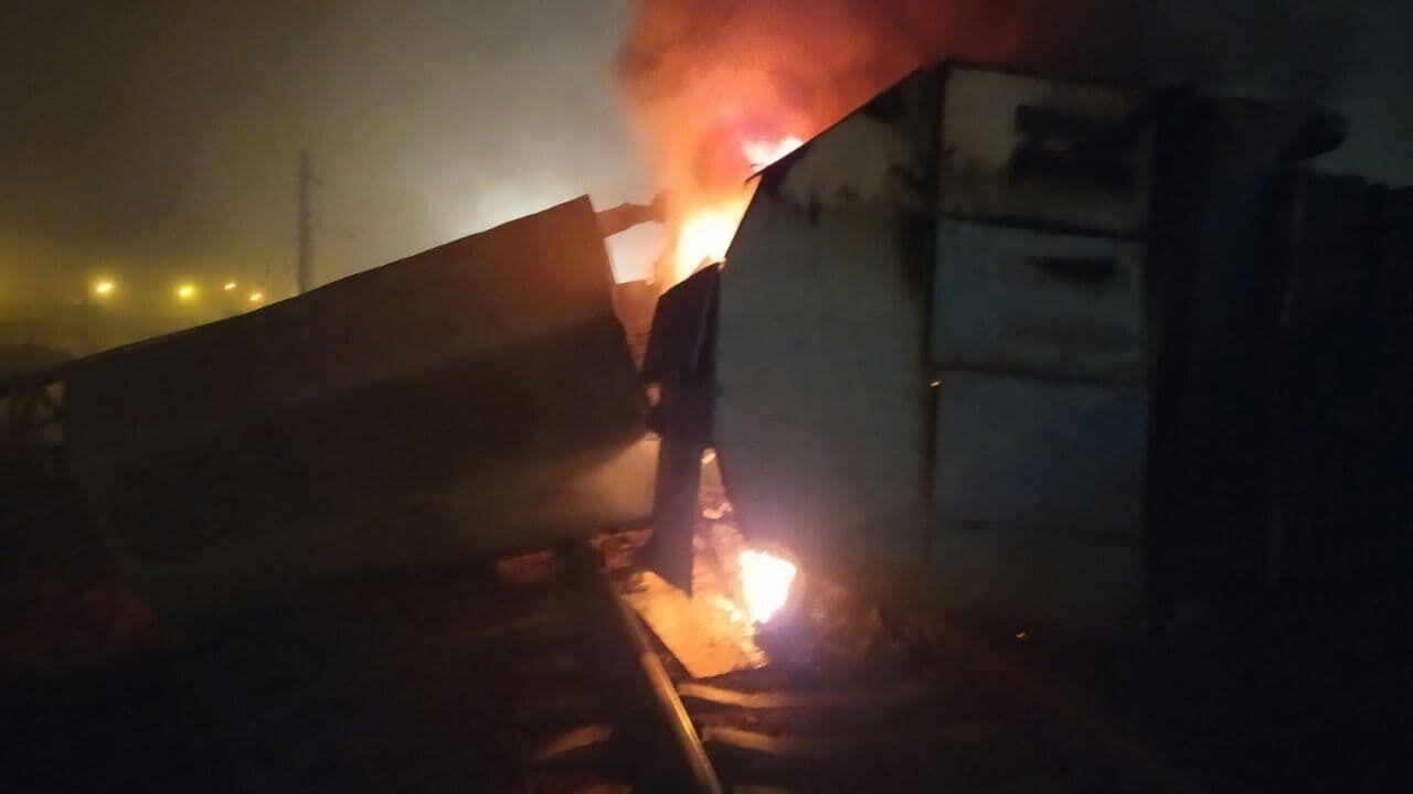 м. Маріуполь: вогнеборці ліквідували пожежу на території ПРАТ МК «Азовсталь»
