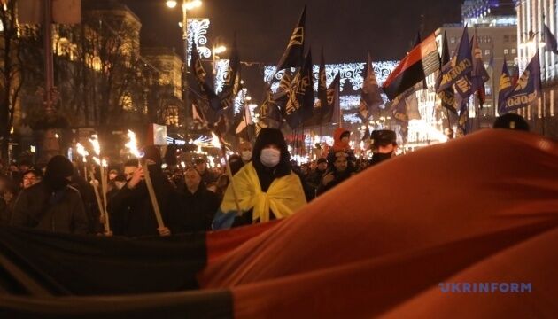 Смолоскипна хода у центрі Києва відбулася без порушень - поліція