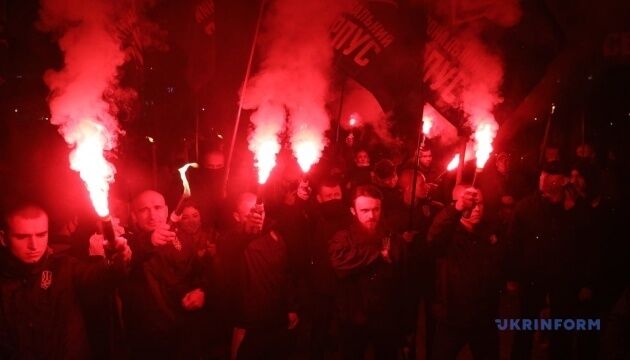 Смолоскипна хода у центрі Києва відбулася без порушень - поліція