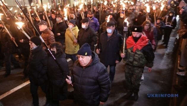 Смолоскипна хода у центрі Києва відбулася без порушень - поліція