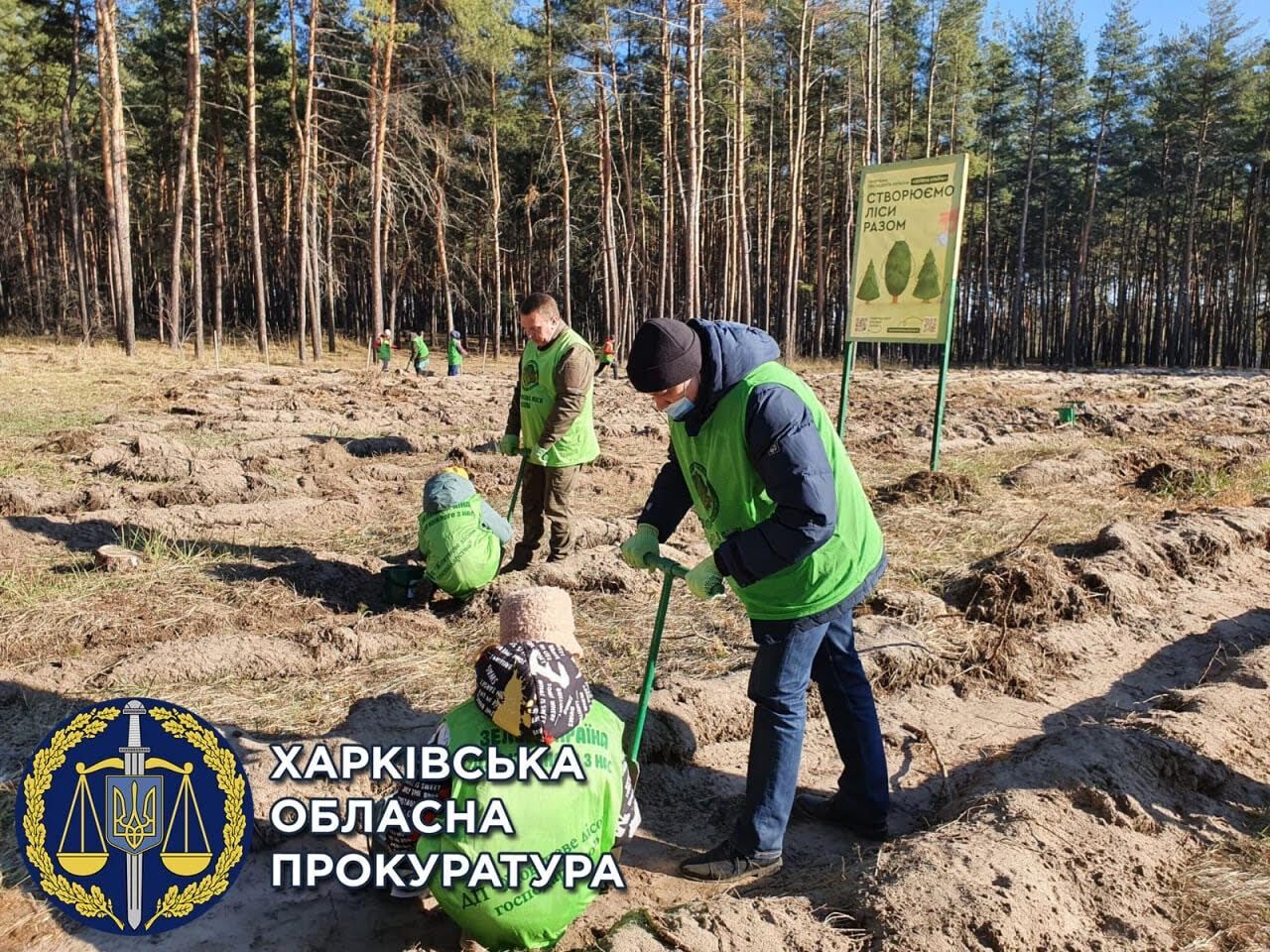Прокурори Харківщини приєдналися до Всеукраїнської акції «Створюємо ліси разом» (ФОТО)