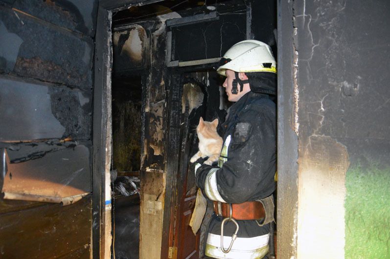 м. Дніпро: на пожежі вогнеборці врятували трьох людей