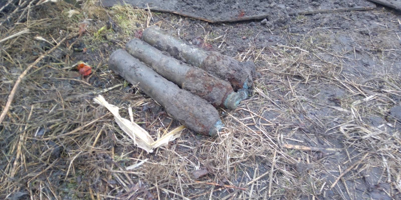 Волинська область: сапери ДСНС вилучили та знешкодили 3 артилерійські снаряди часів Другої Світової війни