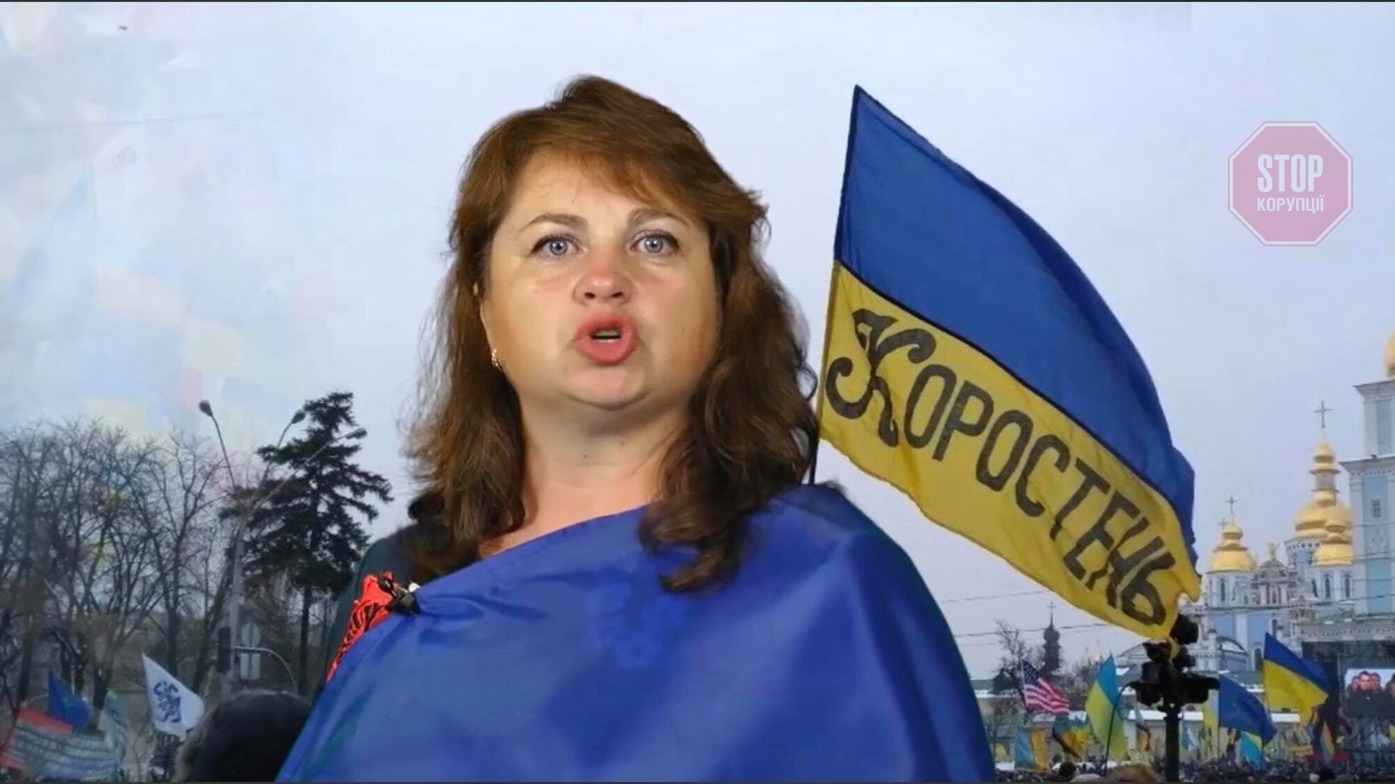  Леся Грищенко в образі жінки з Майдану в проєкті ''Жінки-Незалежності''. Скріншот: СтопКор