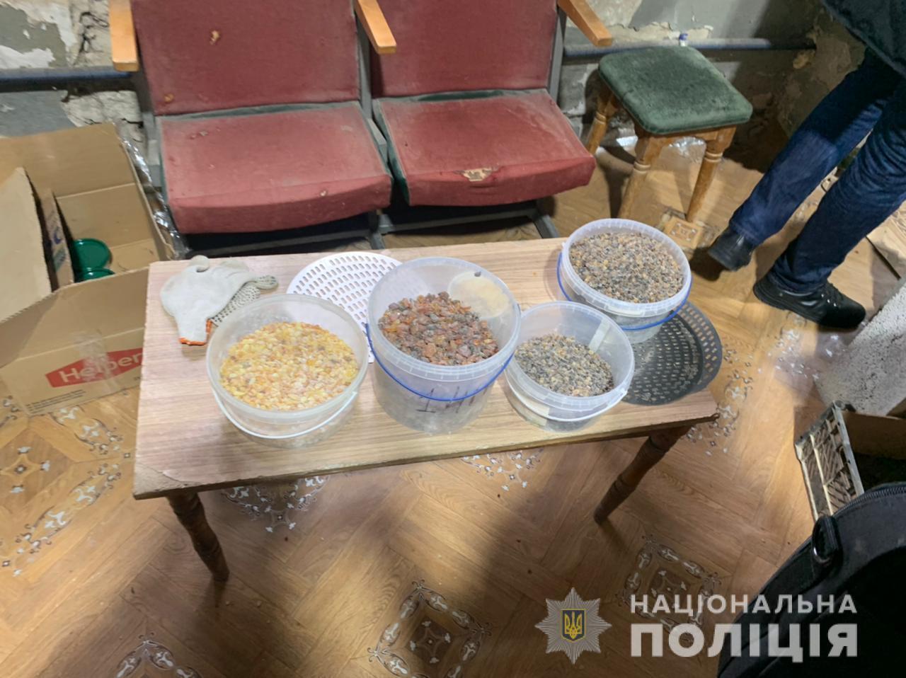 На Рівненщині правоохоронці вилучили понад 240 кілограмів бурштину вартістю два мільйони гривень