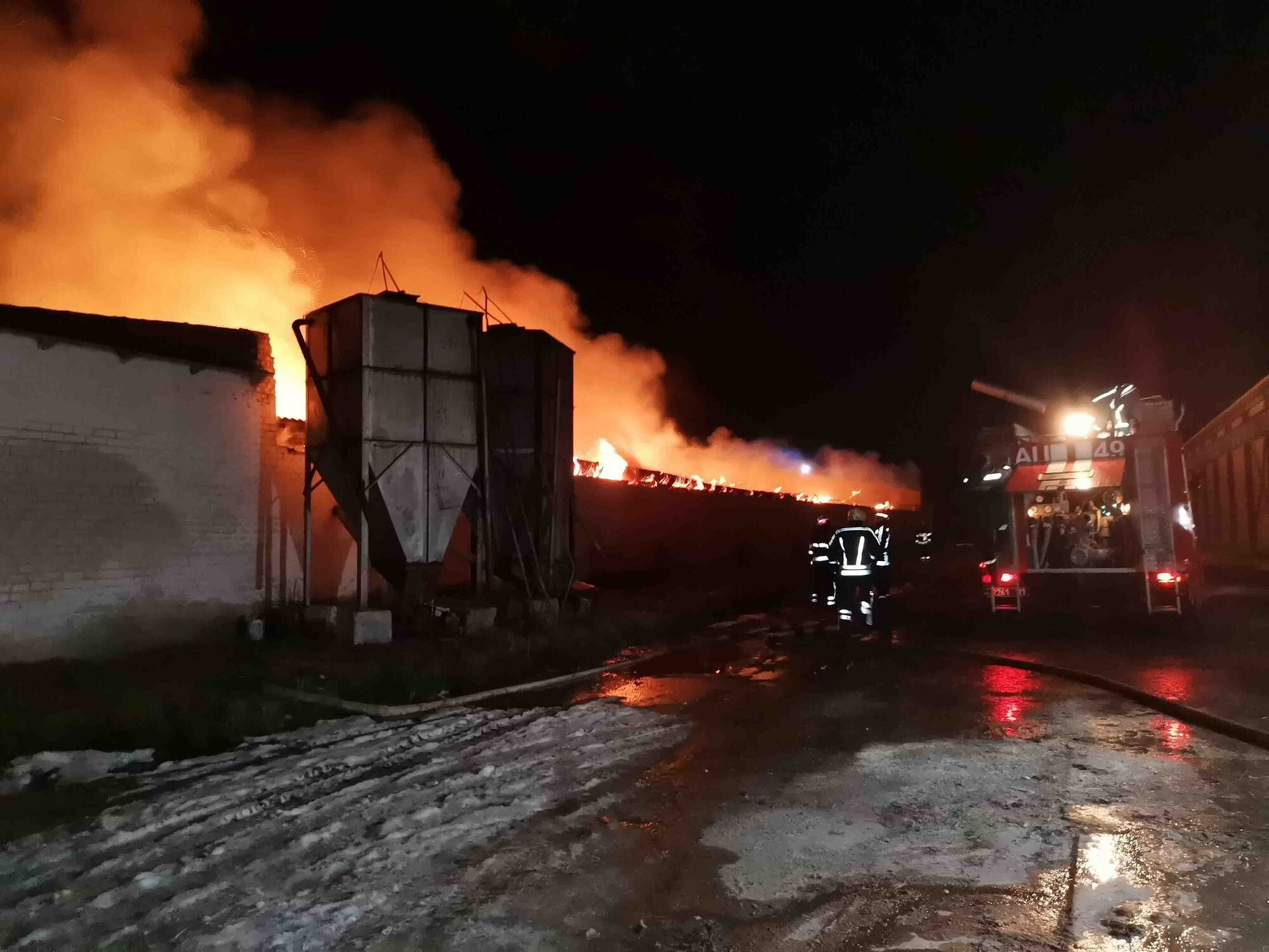 Київська область: ліквідовано загорання недіючої будівлі птахофабрики
