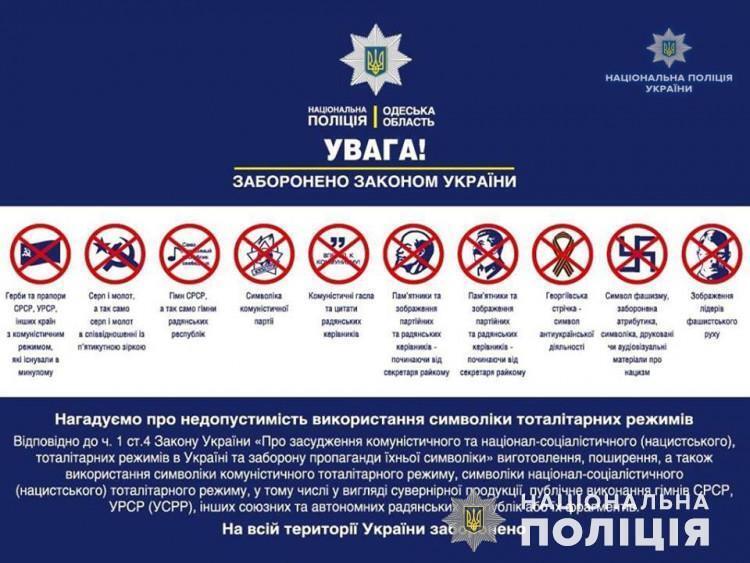 Напередодні 2 травня поліцейські нагадують про заборону використання комуністичної символіки