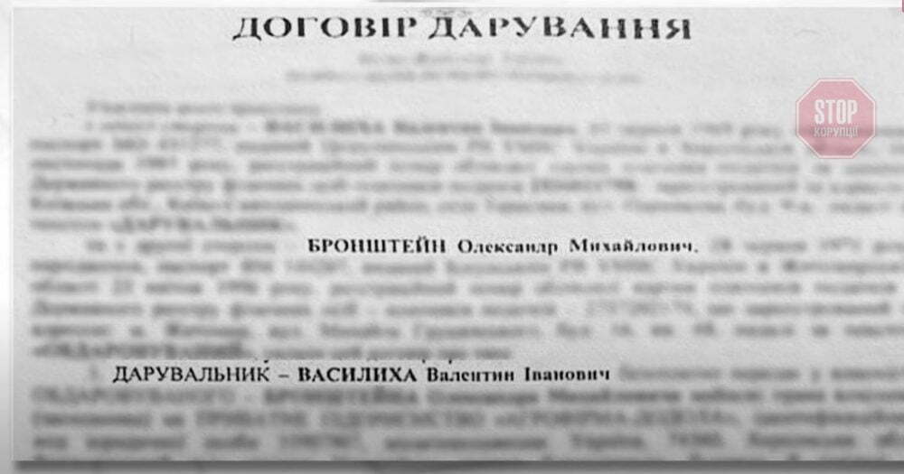  Василиха подарував свою частку Олександру Бронштейну Фото: скріншот