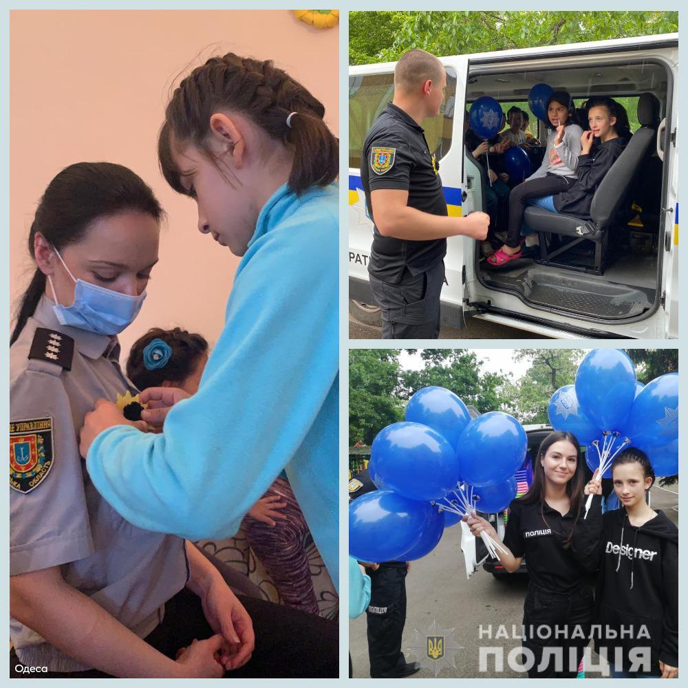 З приємними сюрпризами, щирими посмішками та теплими обіймами: поліцейські Одещини привітали дітлахів зі святом