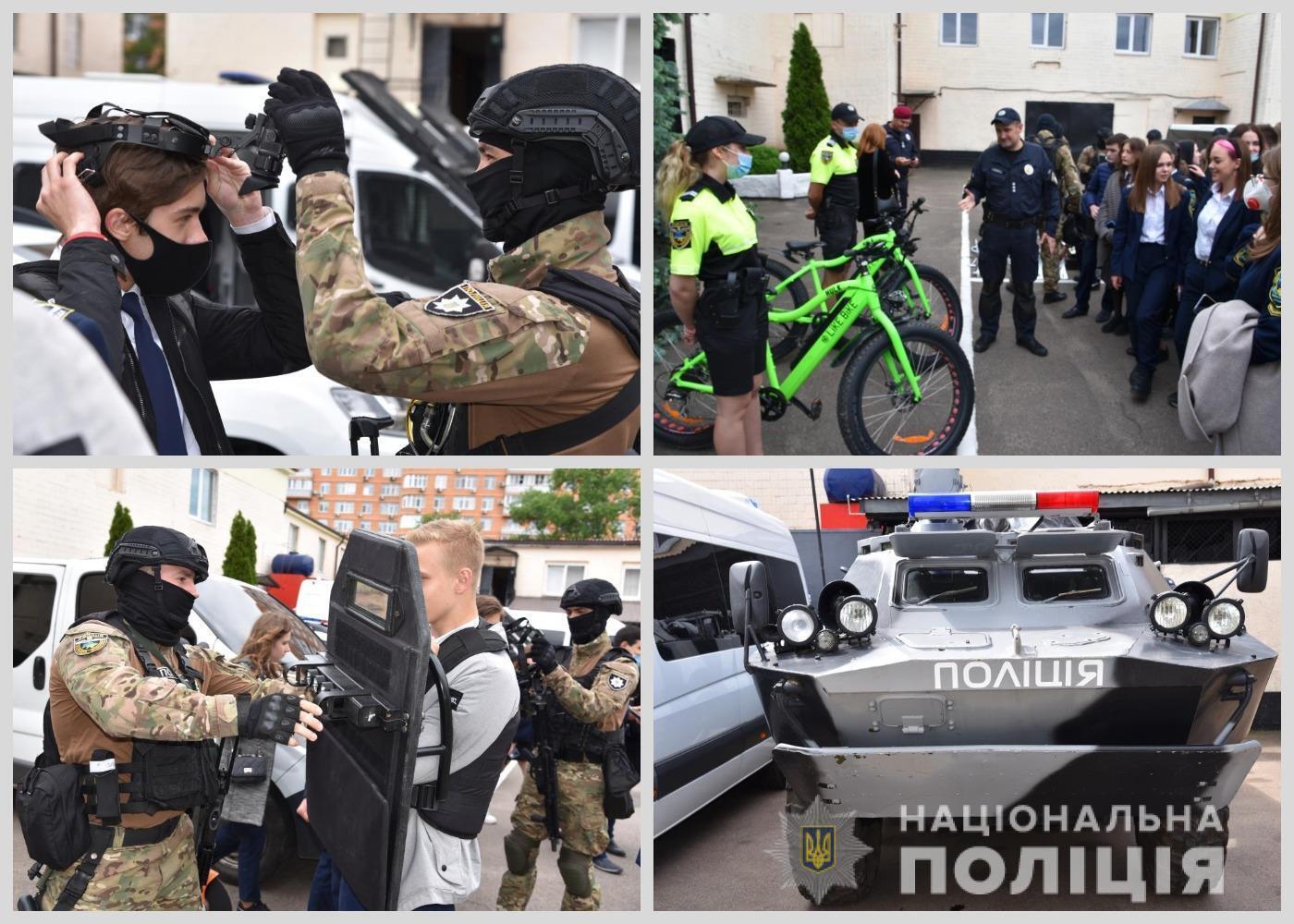 Одеський батальйон поліції особливого призначення привідкрив завісу до професійних таємниць курсантам місцевого юридичного коледжу