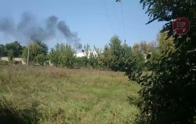  На окупованому Донбасі стався вибух на нафтобазі Фото: скріншот
