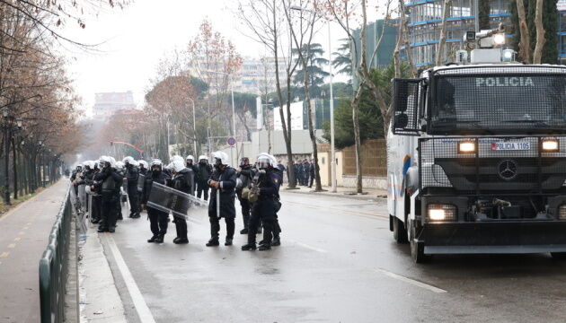 В Албанії поліція «сльозогоном» та водометами відбила у протестувальників офіс опозиції