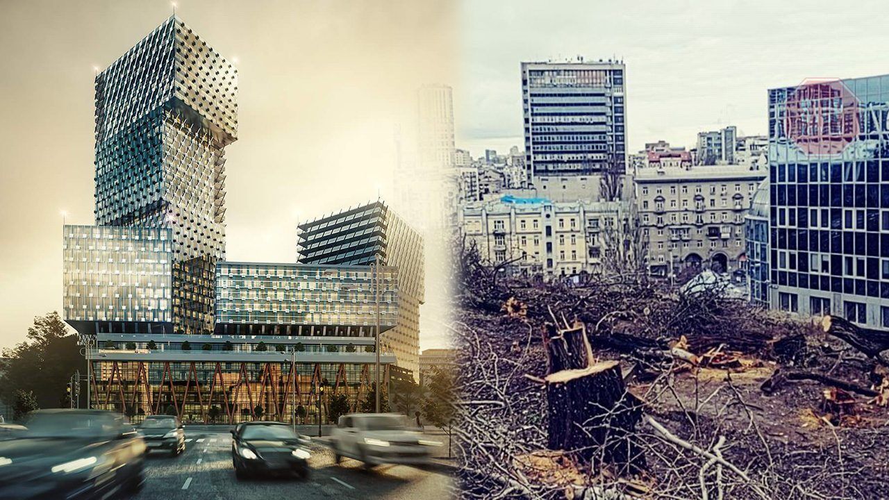  У центрі Києва вирубали дерева заради елітного будівництва Ілюстрація: СтопКор