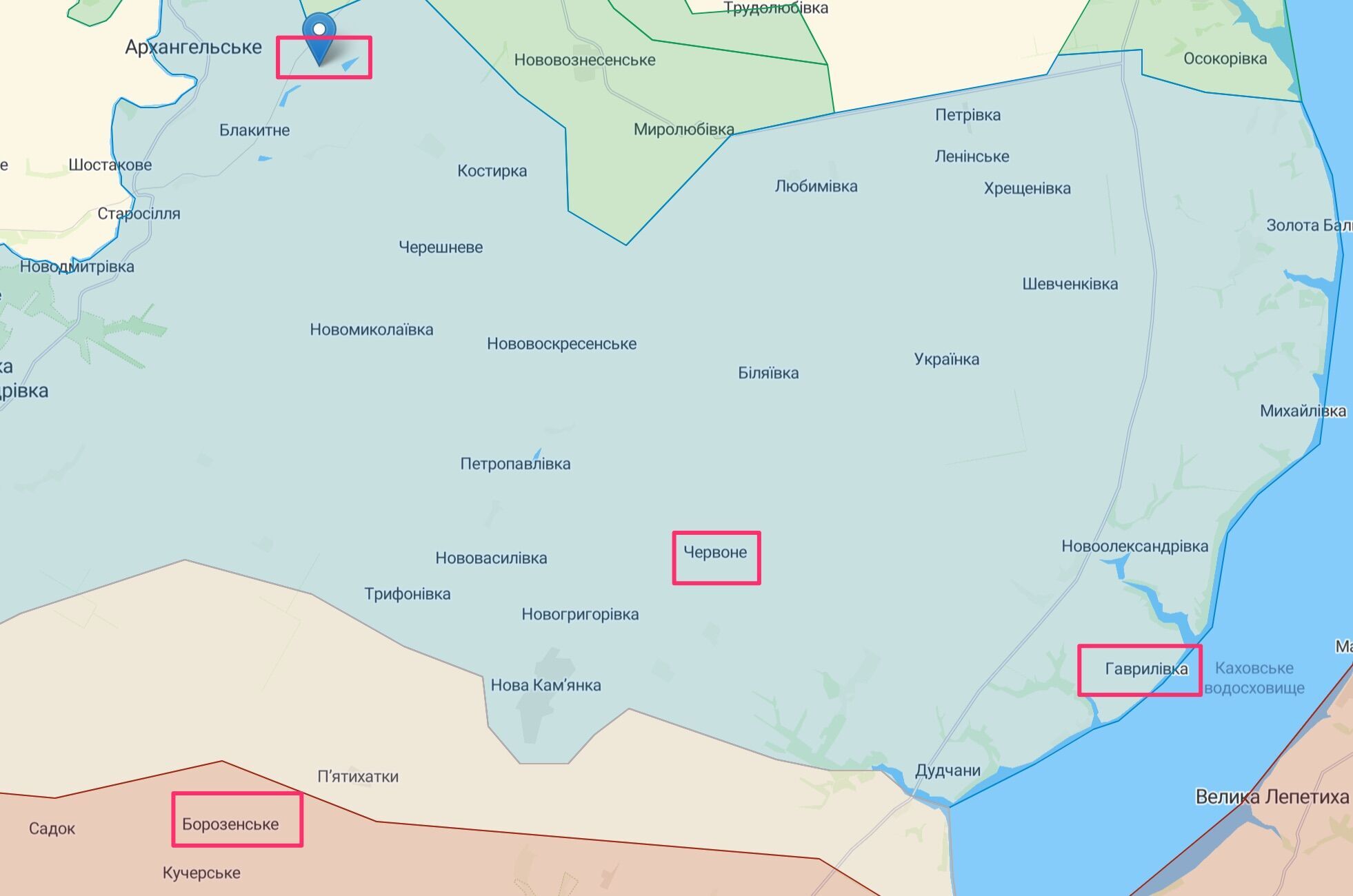 Россияне забрали своих приспешников из нескольких населенных пунктов Бериславского района