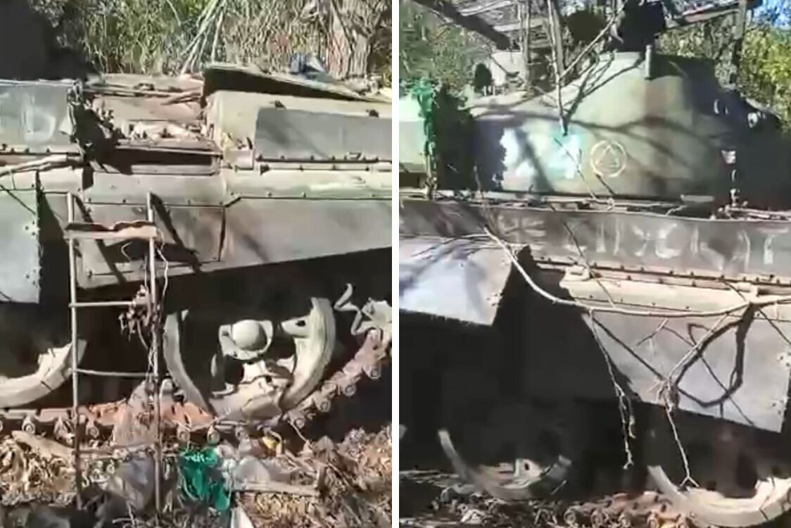 Танк Т-72 десь у лісопосадці на Херсонщині