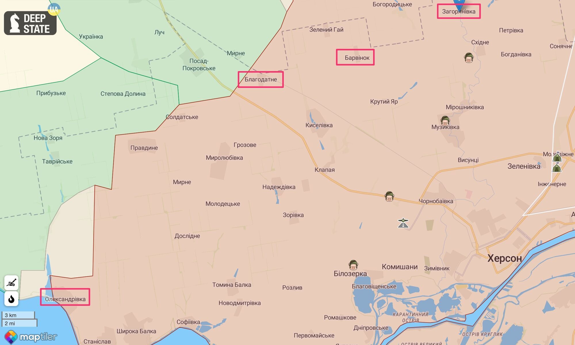 Росіяни готують укріплення по лінії від Загорянівки до Олександрівки