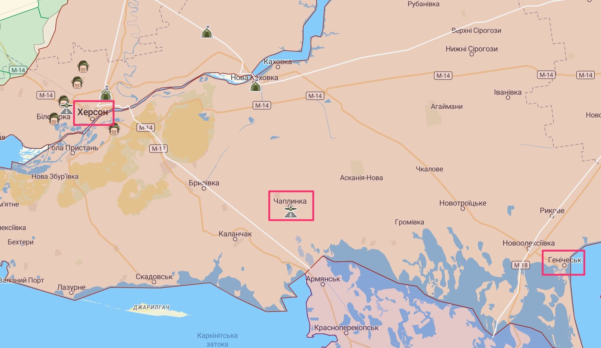 Окупанти можуть оголосити новою ''столицею'' Херсонщини Чаплинку або Генічеськ