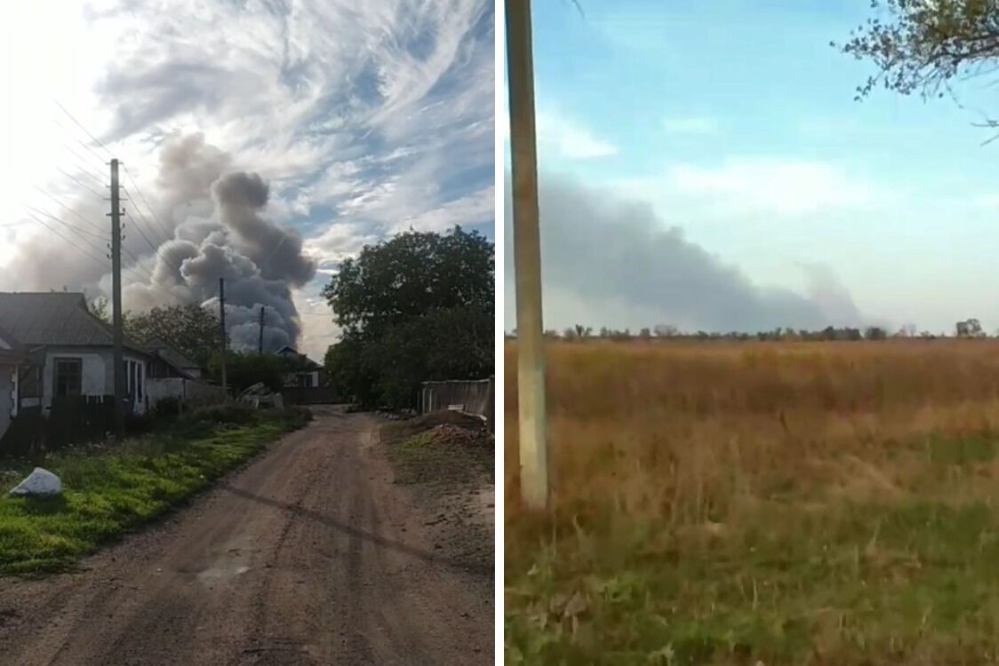 На Донеччині - масштабна ''бавовна'' на станції Карань: стовп диму над залізницею - подробиці